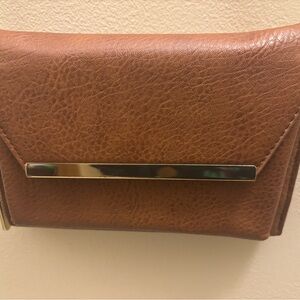 Madison West Brown Leather Crossbody Bag